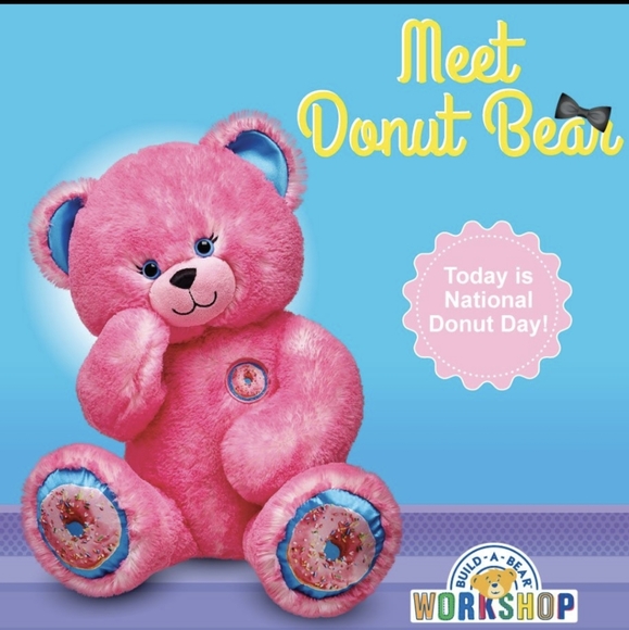 Build A Bear Pink Dount Sprinkles Teddy Bear - Picture 2 of 16